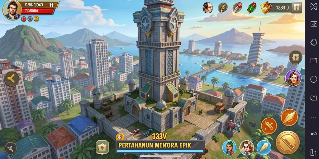 Tampilan screenshot gameplay 333V yang menegangkan dan strategis.