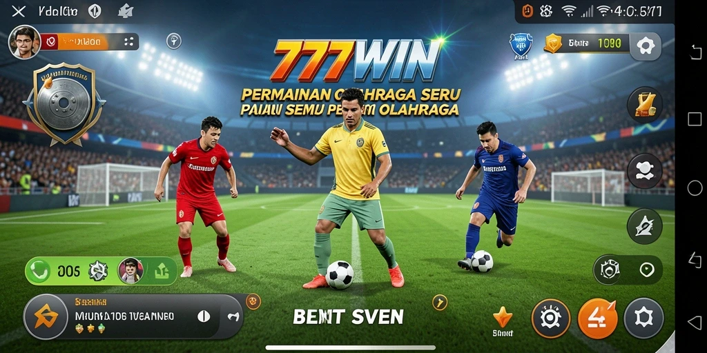Tangkapan layar 777WIN menampilkan aksi seru dalam permainan olahraga.