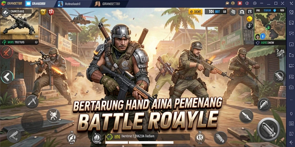 Gameplay seru di arena Battle Royale GRANDBET88.