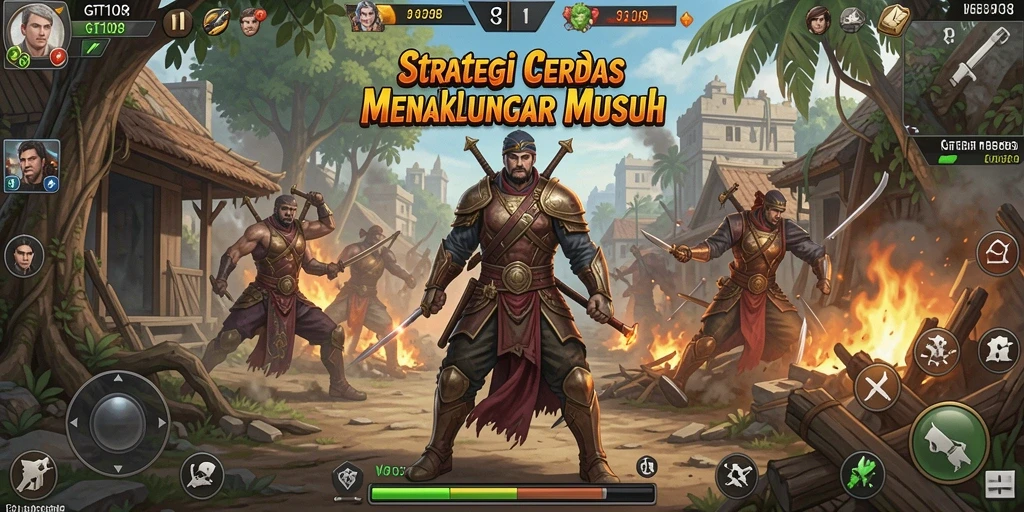 Tampilan menarik dari gameplay strategi di GT108.