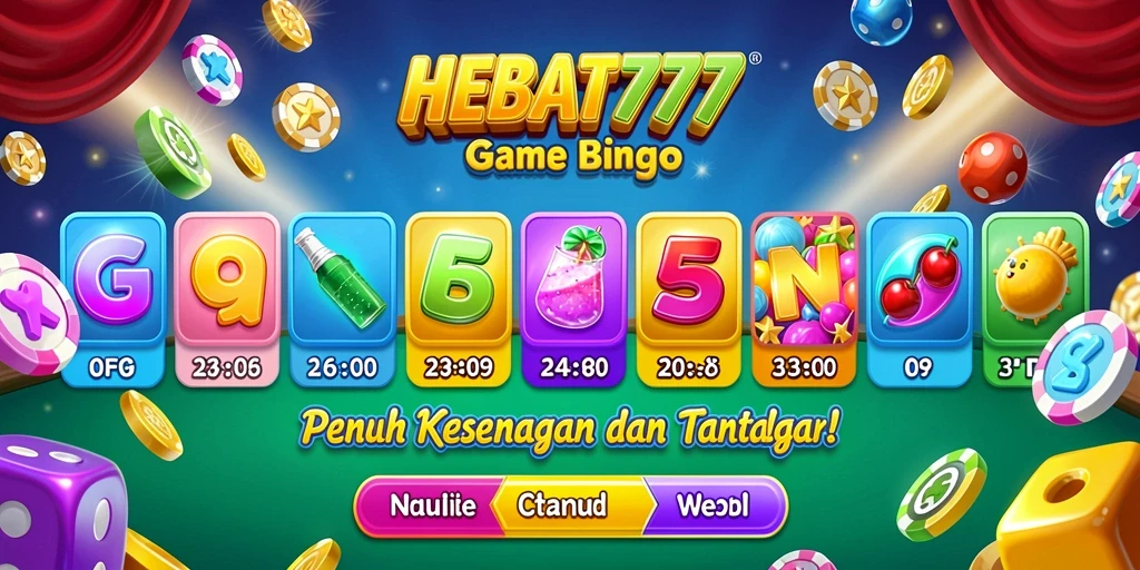 Screenshot permainan HEBAT777 yang menampilkan suasana seru Bingo.