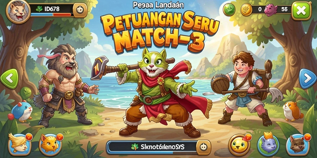 Tampilan layar permainan ID678 yang penuh warna dan menantang.