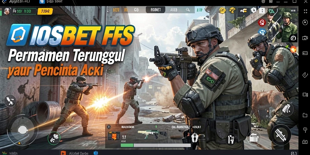 Tampilan gameplay seru dari IOSBET dengan aksi tembak-menembak intens.