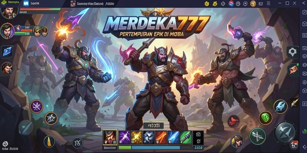 Tampilan seru dari gameplay MERDEKA777 yang mendebarkan.