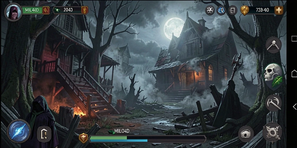 Screenshot gameplay MILO4D menampilkan suasana menegangkan dan mencekam.