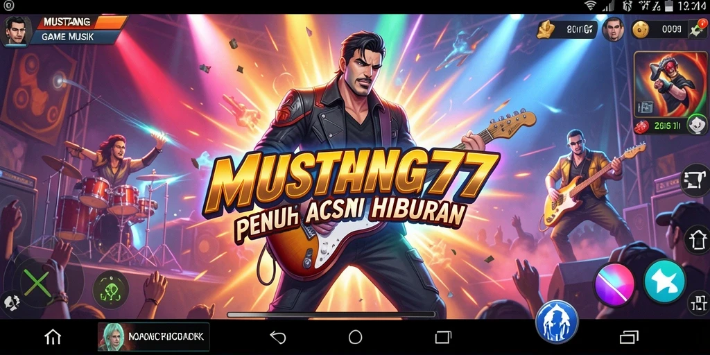 Tampilan gameplay yang seru dan interaktif di MUSTANG77.