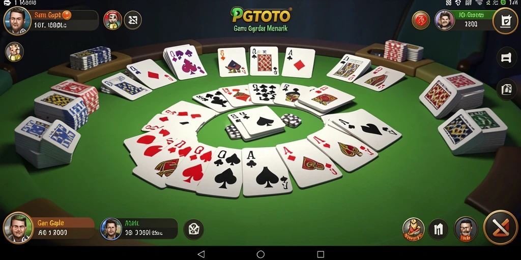 Tampilan gameplay seru PGTOTO dalam permainan Gaple.