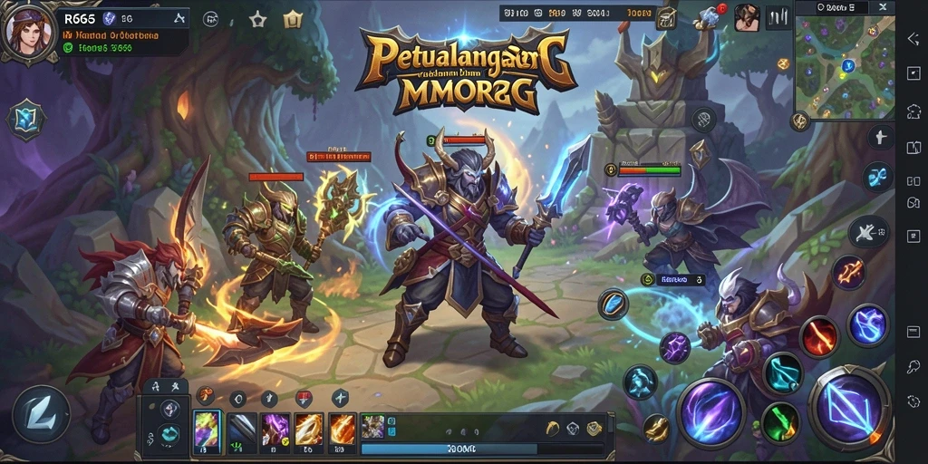 Screenshot gameplay <strong>RR666</strong> menampilkan aksi seru dalam pertempuran dunia MMORPG.