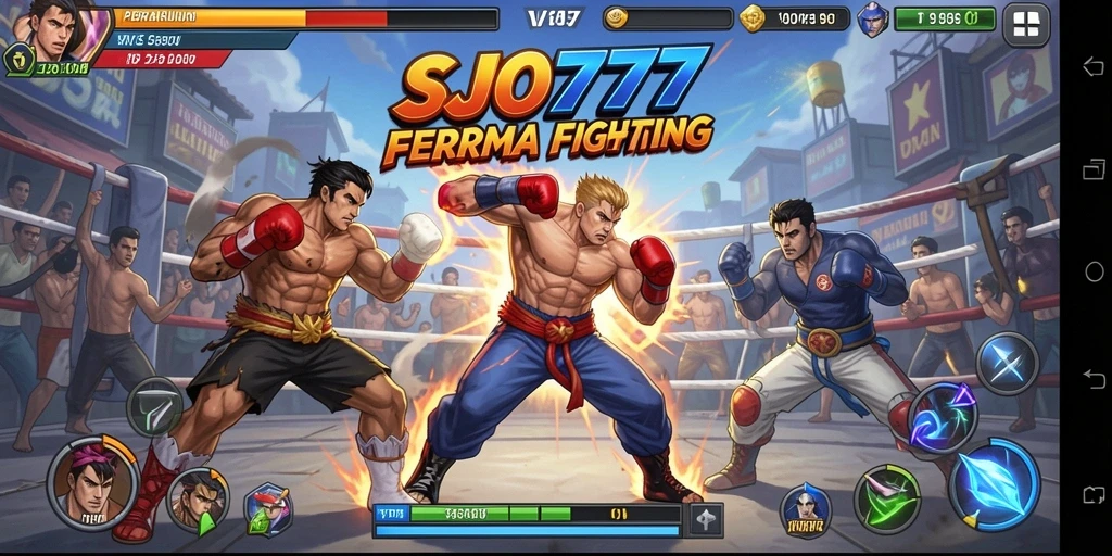 Screenshot gameplay SJO777 yang menampilkan aksi pertarungan yang mendebarkan.